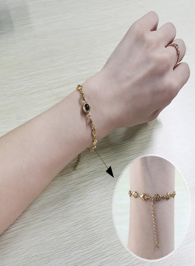 Tobestu 100 Different Languages I Love You Bracelets Love Heart Link Chain Bracelets Romantic Valentines Day Gifts for Women Y4201 (Gold) - Image 2